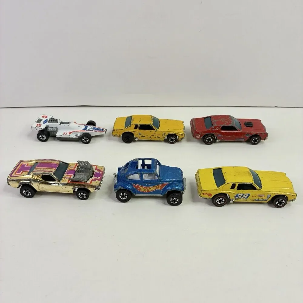 VTG LOT OF 6 Hot Wheels Cars Including 3 Redlines FOR PARTS ROUGH CONDITION